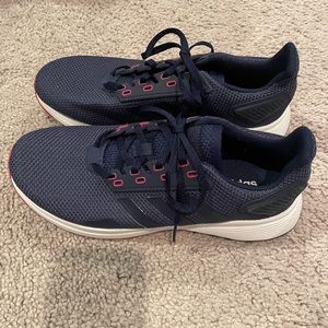 Womens Adidas Ortholite size 7.5 navy and pink shoes